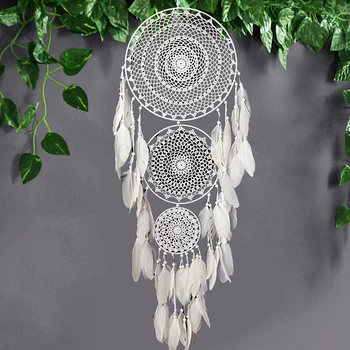 Large Boho Decor Dream Catcher Nordic White Black Macrame Wall Hanging For Wedding Garden Home Girl's Room Decoration Ornaments