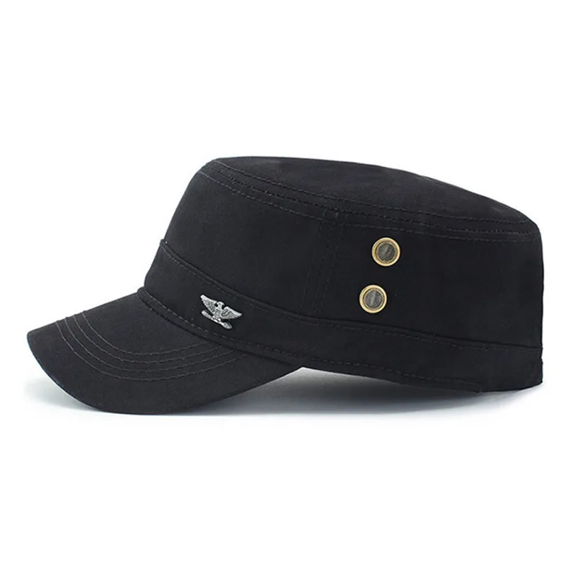 XdanqinX Men's Flat Cap Fashion Cotton Military Hats Gorras Hombre Navy Cap For Men Snapback Casquette Homme Male Sports