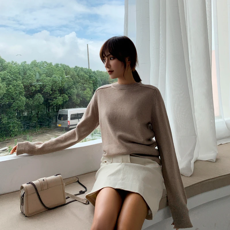 

adishree woman winter 100% Cashmere sweaters and auntmun knitted Pullovers High Quality Warm Female thickening O-neck