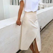 Элегантная Длинная женская юбка на осень и зиму, повседневная юбка со шнуровкой, Женская миди-юбка с высокой талией, Офисная женская элегантная