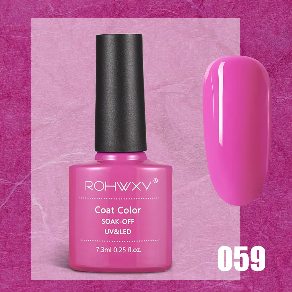 ROHWXY 7,3 мл Гель-лак для ногтей УФ светодиодный лак для ногтей все для маникюра Гель-лак впитывающийся Гибридный Гель-лак для самостоятельного дизайна - Цвет: 59
