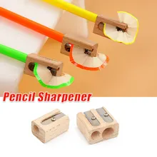 Taille crayon classique en bois, 1 pièce, dessin, écriture, outils d'apprentissage, papeterie fournitures scolaires