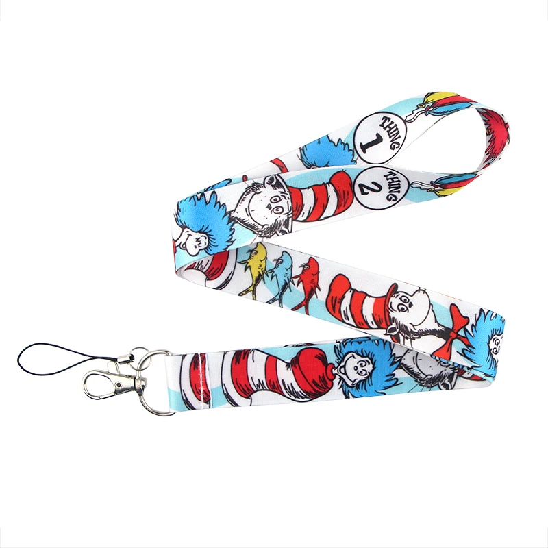 CA419 Dr. Seuss ремешок брелок для ключей значок ID Мобильный телефон Веревка шейный ремень аксессуары Подарки