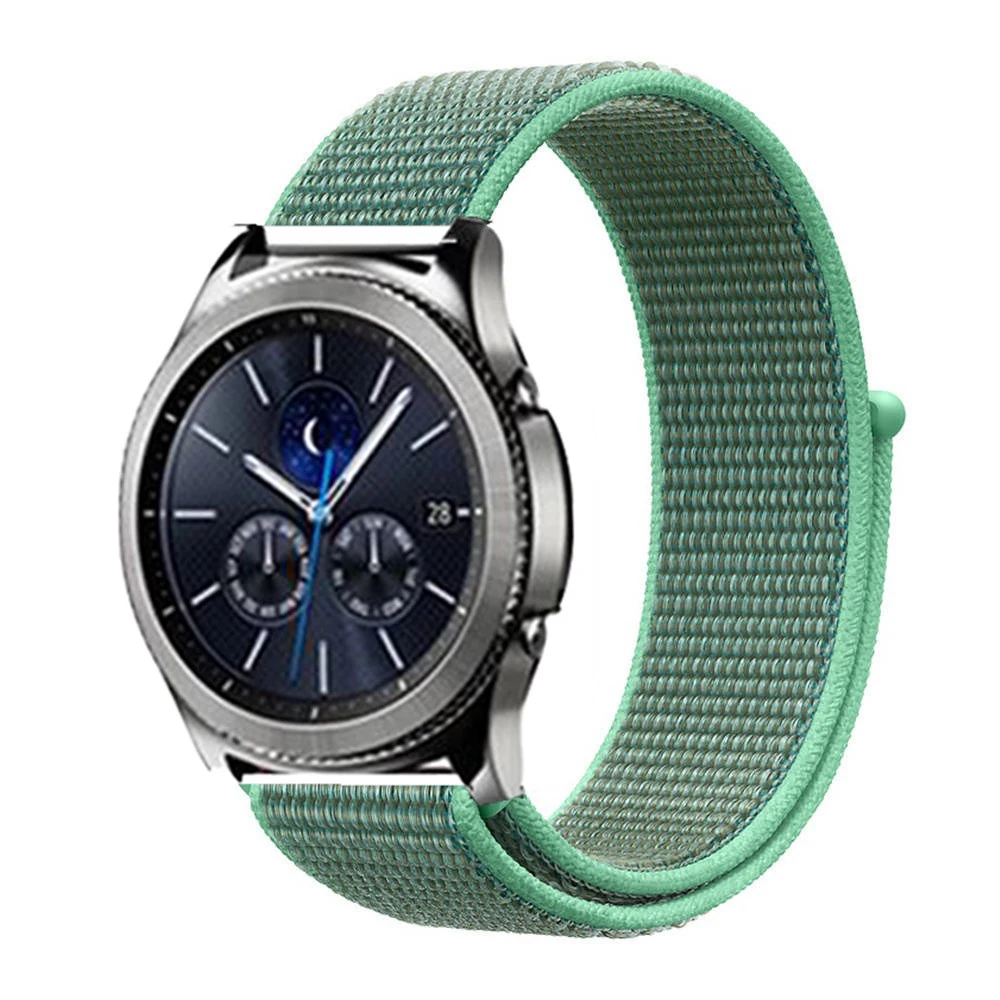 spearmint 31 Gear s3 Frontier для samsung galaxy watch 46 мм 42 мм active 2 нейлон 44 мм 40 мм ремешок для часов huawei gt ремешок amazfit bip 20 22 - Цвет ремешка: spearmint 31