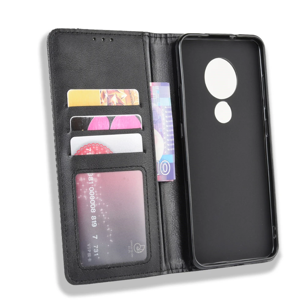 Винтажный чехол из искусственной кожи для Nokia 7,2 6,2 3.1C 3,2X71 8,1 Plus 1 Plus, Магнитный чехол-книжка с подставкой и отделениями для карт