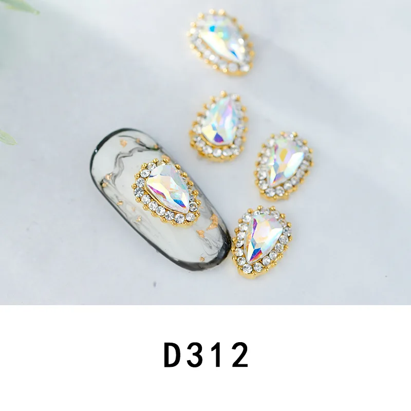 (5pcs)D312 5 шт./лот Кристаллы Блестки для украшения ногтей маникюр сплав ногтей художественные талисманы Стразы ювелирный Декор металлический японский ногтей художественный амулет - Цвет: (5pcs)D312