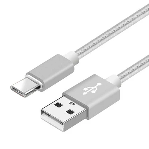 Usb-кабель PHOMAX type C нейлоновый плетеный кабель для быстрой зарядки для samsung S9 Galaxy USB кабель для Macbook Xiaomi mi 8 A1 зарядный шнур - Цвет: silver