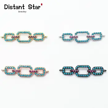 

Handmade Cubic Zirconia Connector For DIY Jewelry, Ladies Bracelet Jewelry, Micro Pave CZ Connector