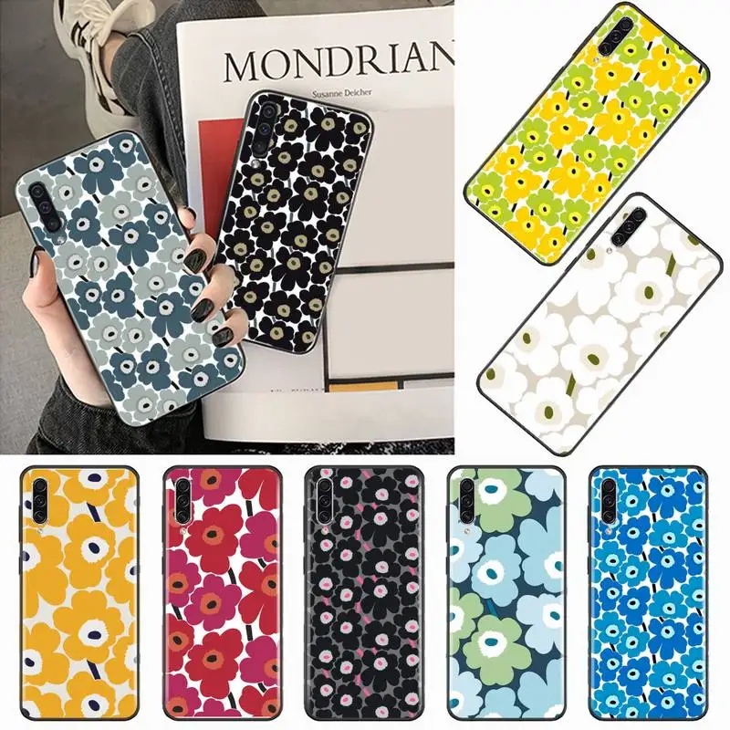 Чехол для телефона с цветным узором Marimekko Samsung galaxy S 7 8 9 10 20 edge A 6 30 50 51 70 note