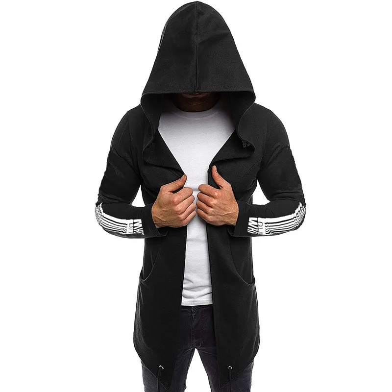 Стиль Темный из мужчин с капюшоном печатных Assassin толстовка мужская пальто куртка западный стиль