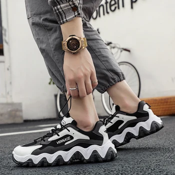 

New men's shoes wave bottom INS trend comfortable and fashionable jogging shoes non-slip wear-resistant sneakers