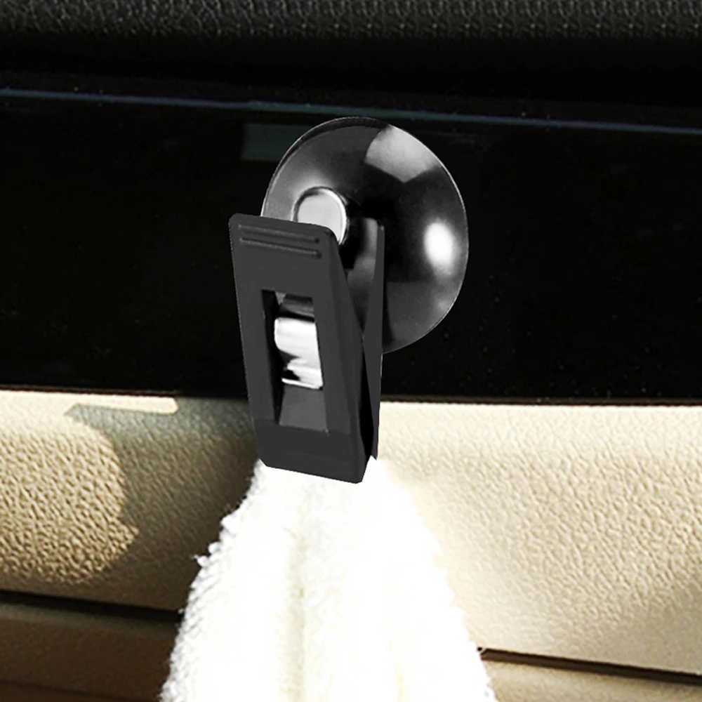 2 шт автомобильное внутреннее окно крепление всасывающий колпачок зажим пластик на присоске, съемные держатель для занавеска от солнца полотенце билета