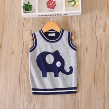 Bf-057 жилет для мальчиков с вырезом лодочкой и Рисунком Слона; детский жилет; Новинка года; сезон осень; детская одежда