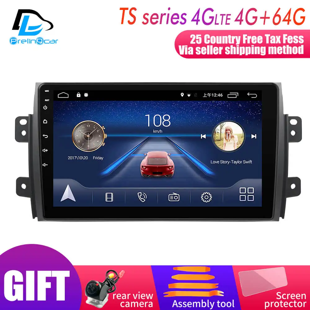 Clearance Android 9.0 Car DVD GPS Stereo Audio Navigation System for Suzuki SX4 swift 2006-2016 years Radio player 0