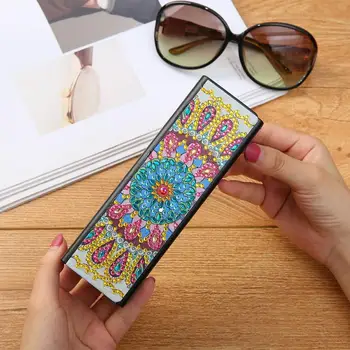 

2020 DIY Diamond Painting Eye Glasses Case Travel Sunglasses Storage Box Diamond Painting Eyeglass Box Arts Gifts