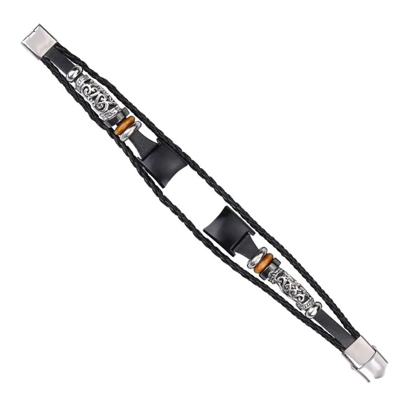 

National Style Braided Woven Rope Bracelet Metal Clasp Conjunction Wrist Strap Watch Band for Huawei Honor Band 5/4 Bracelet