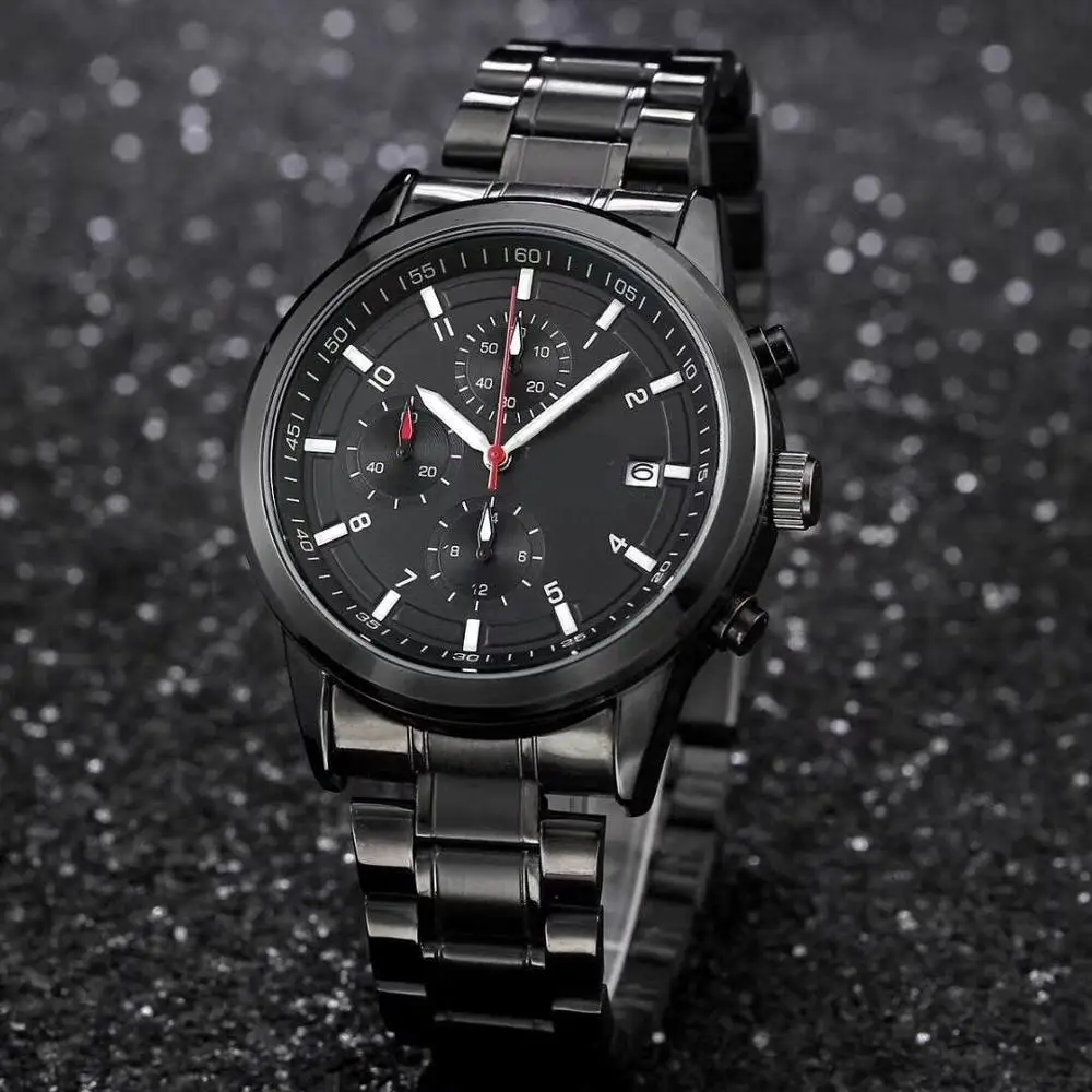 

Brand Mens Watches Quartz Watch with Stainless Steel Strap Chronograph Business Mens Watchses relojes hombre 2020