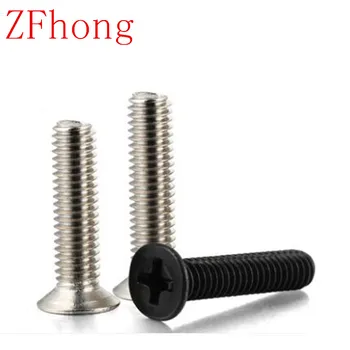 

50pcs M1 M1.2 M1.4 M1.6 M2 M2.5 M3 Mini Micro Small Black 304 Stainless steel Cross Phillips Flat Countersunk Head Screw Bolt