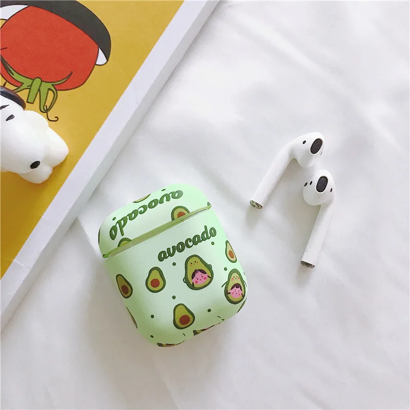 7 Горячий оранжевый клубничный чехол для гарнитура для AirPods чехол жесткий пластиковый Bluetooth беспроводной защитный чехол для Apple AirPods чехол - Цвет: 7