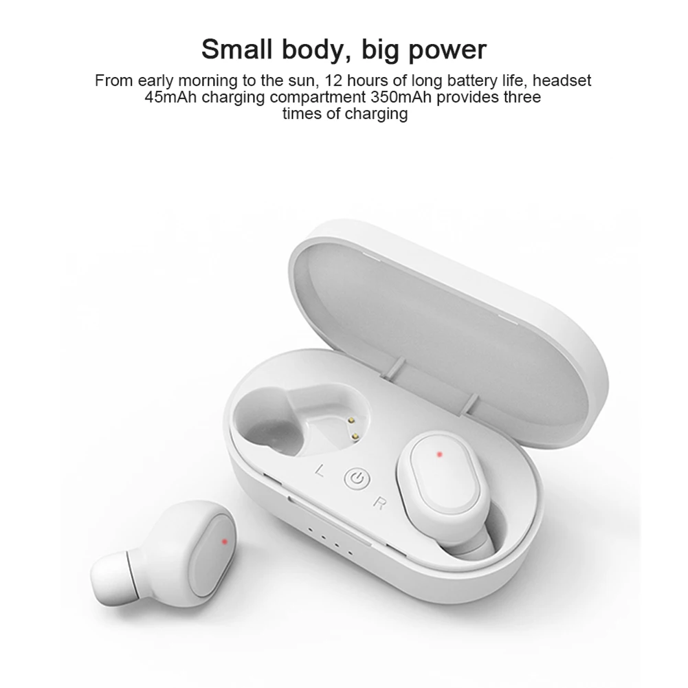 Sport M1 Bluetooth Headsets Wireless Earbuds 5 0 TWS Earphone Noise Cancelling Mic for iPhone Xiaomi Huawei Samsung