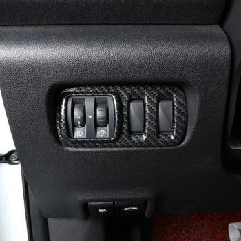 

For Renault Kadjar 2015-2018 ABS Carbon Fibre Car Antiskid system Headlamps Adjustment Switch Cover Trim accessories 1pcs
