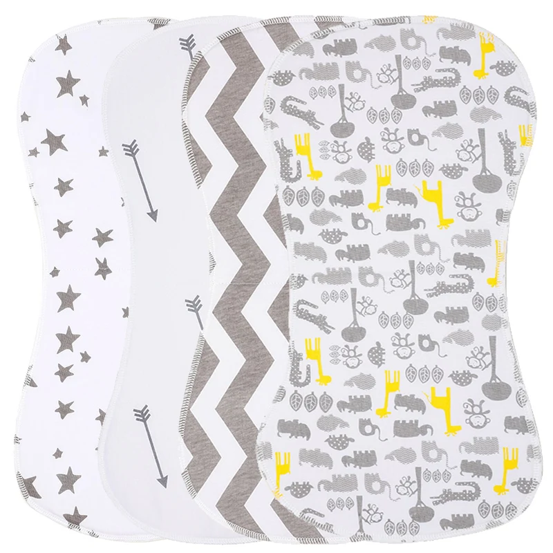 

Two Layers Baby Burp Cloth Absorbent Cotton Print Style Neutral Soft Infant Baby Accessories Newborn Feeding Towel Bibs