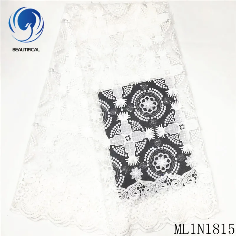 

BEAUTIFICAL African lace fabrics embroidery beads tulle lace fabric New dssign nigerian lace fabric with sequins ML1N1816