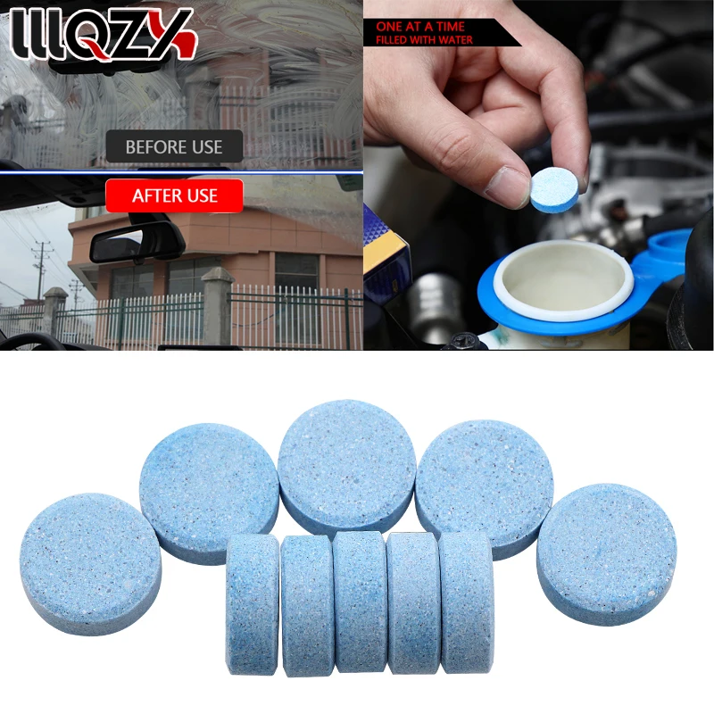 

10PCS Car Solid Wiper Fine Seminoma Wiper Auto Window Cleaning Car Windshield Glass Cleaner Effervescent tablets Car Accessories