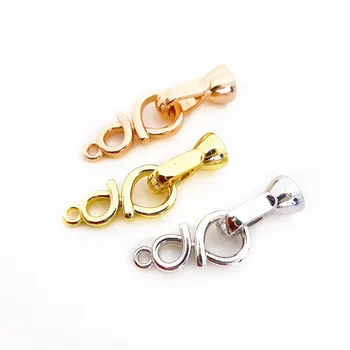 

Copper Clasps 18K Gold plated DIY Pearls Jewelry Fittings Fastener Connector Clasps For DIY Gems Pearls Necklace Bracelet Clasp