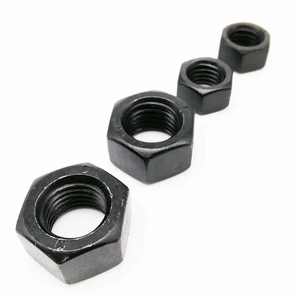 1/2/5/10/20/25/50 Black Grade 8.8 steel DIN934 Hex Hexagon Nut M1.4 M1.6 M2 M2.5 M3 M3.5 M4 M5 M6 M8 M10 M12 M14 M16 M18 M20 M24 hexagon nuts