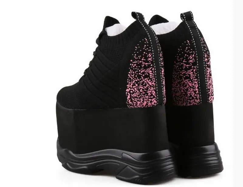 Cyabmoz/женские кроссовки на высоком каблуке, увеличивающие рост; дышащая обувь на платформе; женская повседневная обувь; Tenis feminino