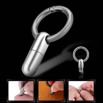 

Outdoor Multi-function EDC Portable Tinying Mini Tool Key Ring Pendant Micro Cutter Pill Self defense Cutting Tool Capsule Knife