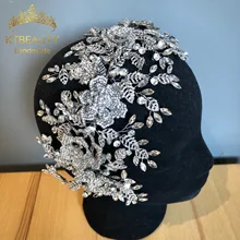 Новинка, стразы, серебро/золото, кристаллы, цветы, ручная работа, ободок для волос, королевская Свадебная повязка, корона, аксессуары для женщин, ювелирное изделие