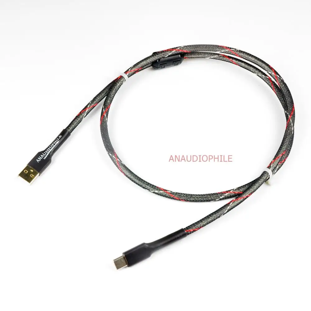 USB C Cable Sliver Plated HiFi USB Type A To C Audio Data 5N For DSD DAC PC Mobile NAS Thick Conductor