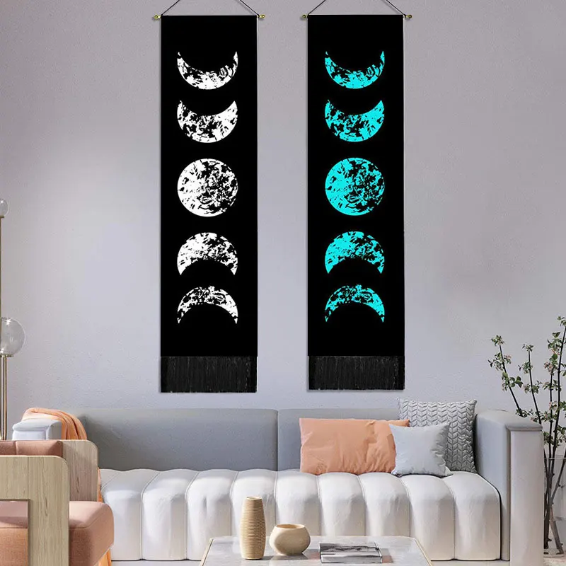 Tapestry Decorations Seven Chakra Decorative Wall Hanging Tapestry Bohemia Tarot Phase Tassel Tapestry Boho Art Tapestries For Bedroom Office Decor