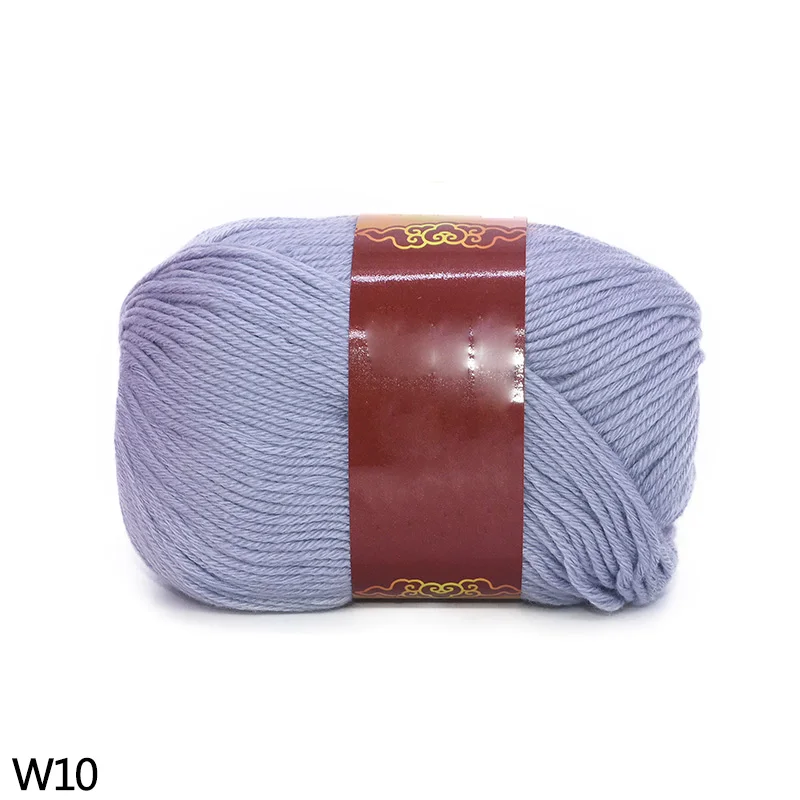 W10 100 метров/50 г 80% Синьцзян длинный штапельный хлопок 20% молочное волокно 5 прядей молока хлопковая пряжа для DIY тканая шляпа и свитера с шарфом - Цвет: W10