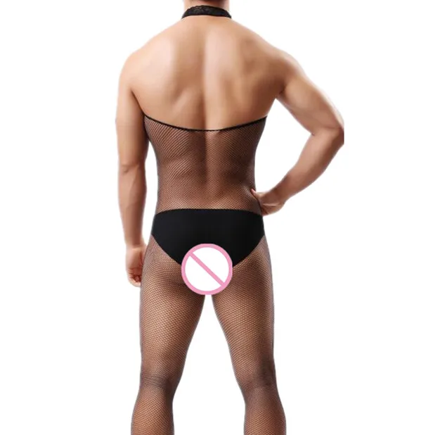 Men Stretch Thong Underwear Male Fantasy Sexy Underwear Gay Sissy Body Stockings Open Crotch Jumpsuit Men Erotic Lingerie Fetish Bodysuit Male Sexy Costume