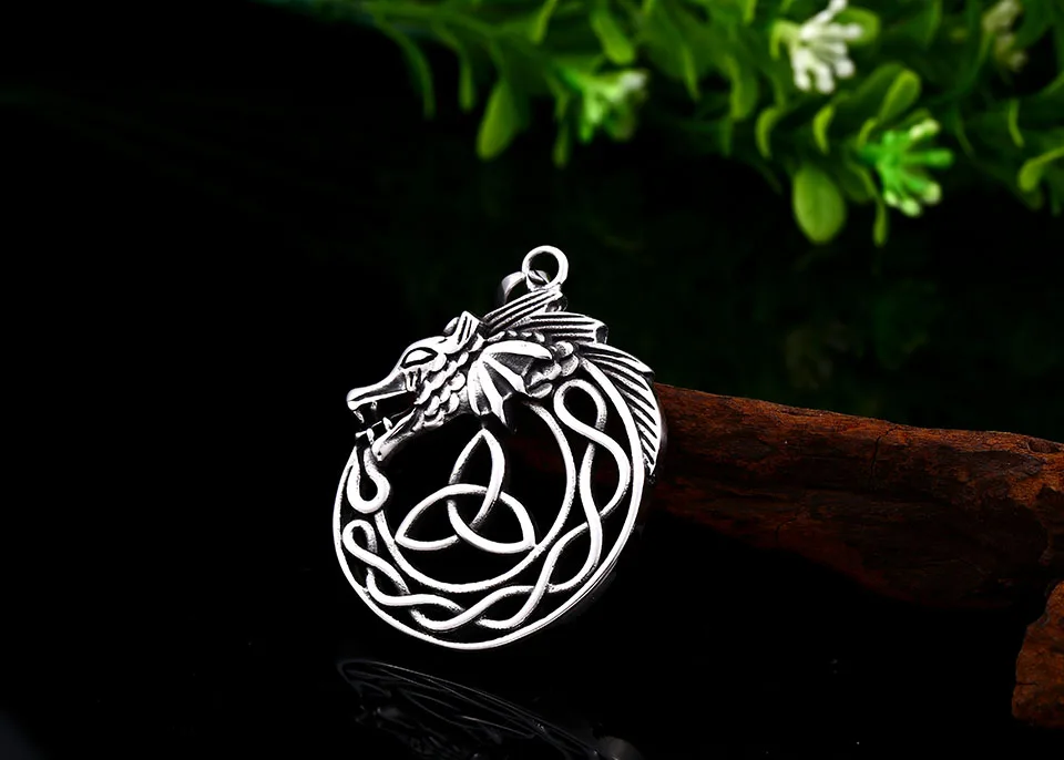 Celtic Knot Dragon Head Pendant 4