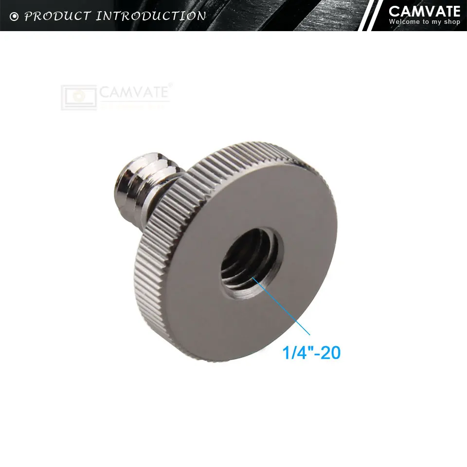 Camera Screw Adapter Hand Screw With 1/4"-20 To 1/4"-20 Threaded For Quick Relea