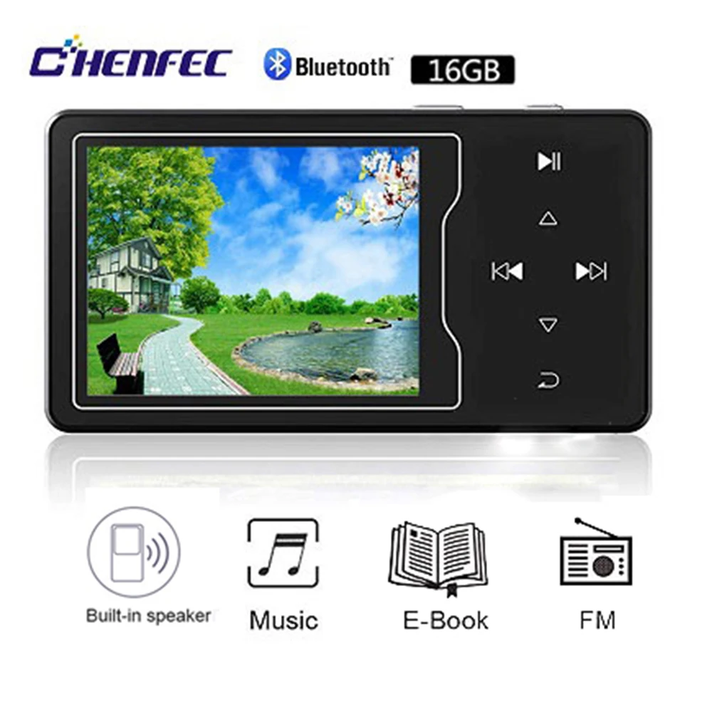 CHENFEC C03 MP3 видео плеер с Bluetooth 4,0 высокий экран 2,4 Full HD видео, fm-радио, встроенный динамик, до 128 гб TF карта