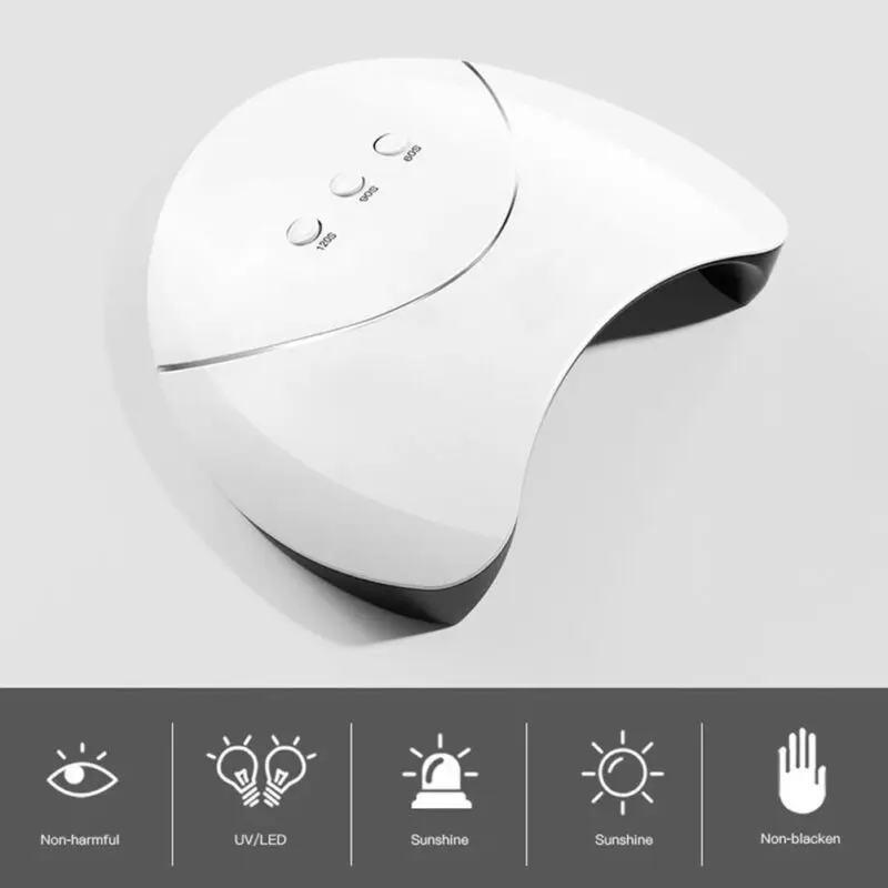 New 36W Nail Dryer UV LED Nail Lamp Light Machine Curing UV Nail Gel Manicure Nail Dryer with USB Power Cable