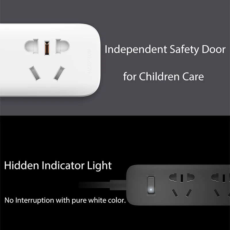 Xiao mi jia Home power Strip 1 м кабель 3 удлинитель адаптер конвертер питания mi электрическая розетка