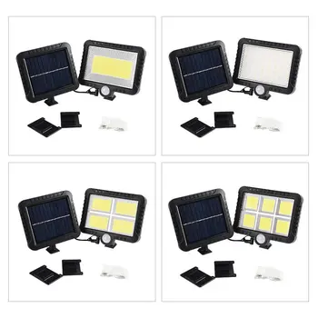 

56led Induction Wall Lamp Waterproof Split Solar Energy 100cob Separation Human Body Induction Courtyard Lamp Garage Lamp
