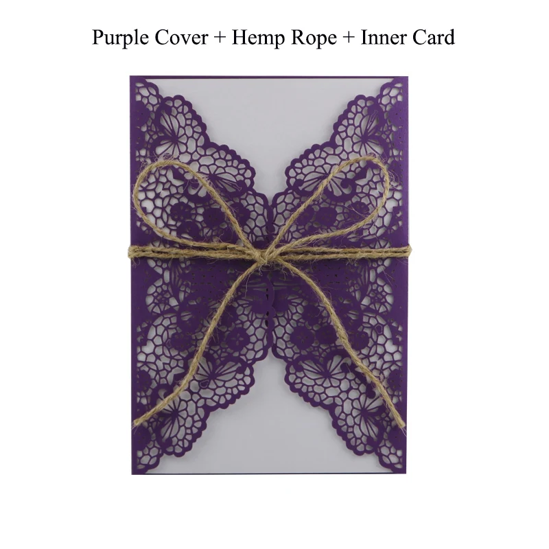Cover And Inner Card 50 шт., белое золото, западный ковбой, элегантная лазерная резка, винтажная бумага для свадебных приглашений, с набором, индивидуальные вечерние принадлежности для мероприятий - Цвет: Cover And Inner Card
