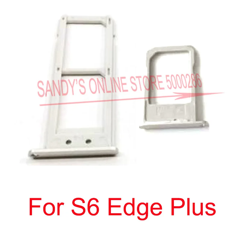 

10 PCS Single Dual SIM Card Tray Holder Reader Slot For Samsung Galaxy S6 Edge+ Edge Plus G9280 G928F G928 Sim Tray Spare Parts
