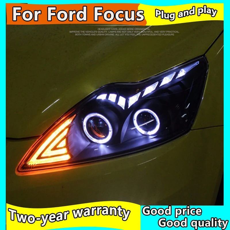 

Car Styling for Ford Focus Headlights 2009-2011 Focus 2 LED Headlight DRL Bi Xenon Lens High Low Beam Parking Fog Lamp