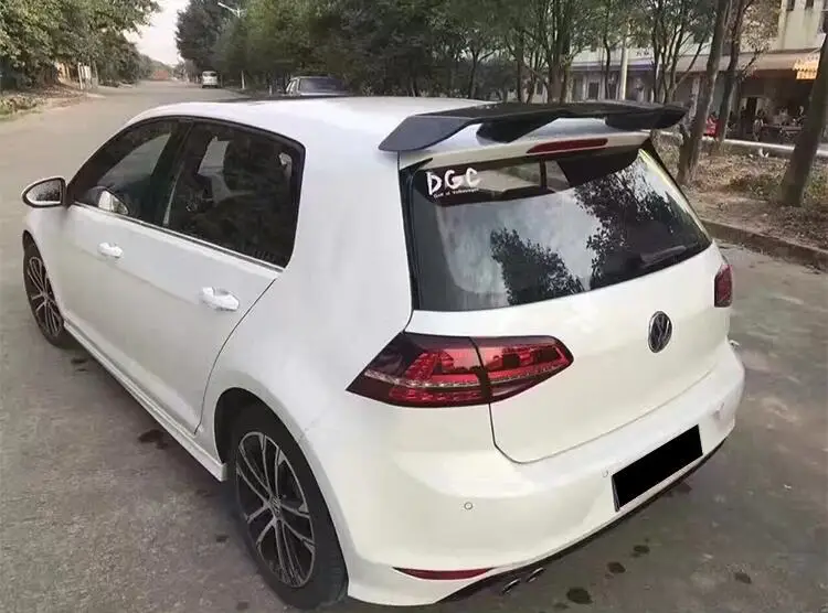 Для Golf 7,5 GTD MK7 спойлер- Volkswagen Golf R G TI надрезаемая подкладка, ABS пластик Материал заднего крыла автомобиля Цвет задний спойлер