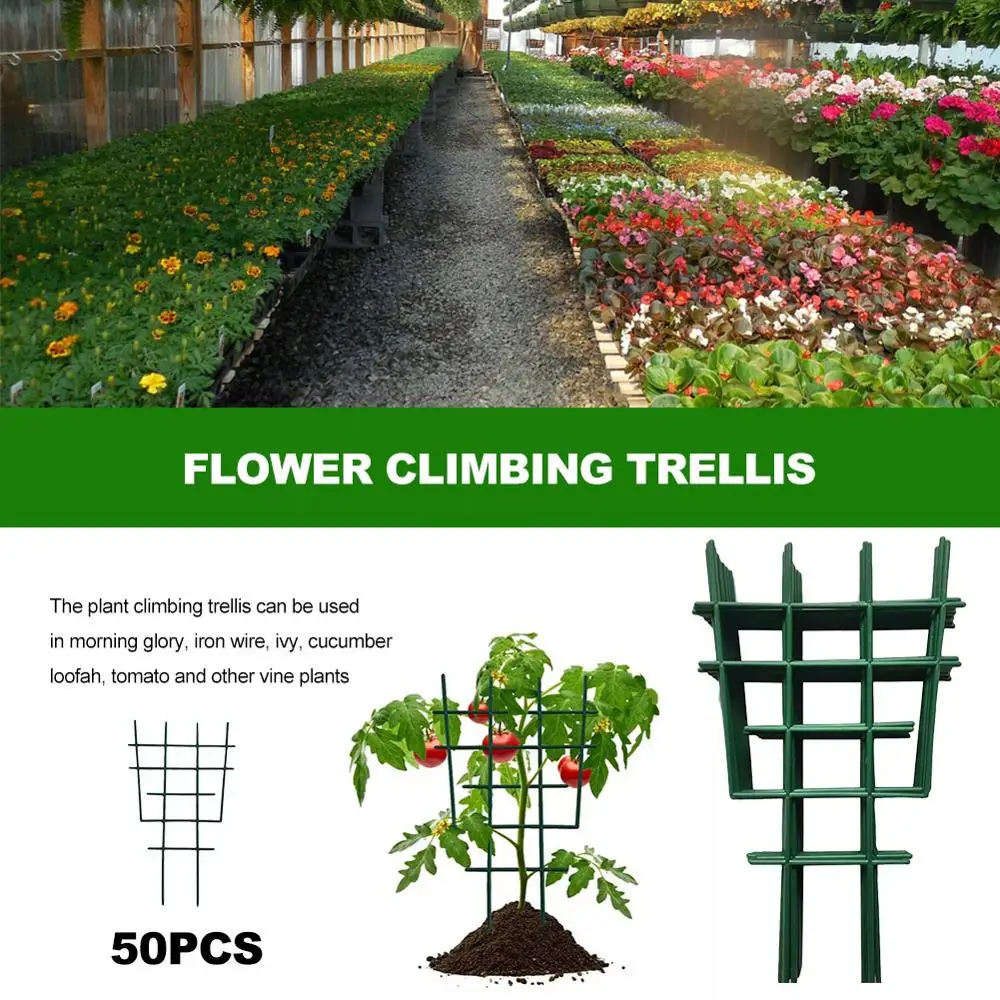 50Pcs Plant Grid Garden Plant Support Frame DIY Crawling Grid Climbing