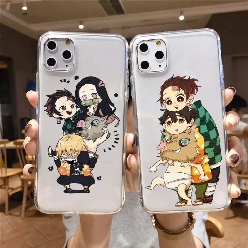 Kamado Nezuko Kimetsu no Yaiba Demo Phone Case for iPhone 11 12Pro Mini 6 7 8 Plus Xs MAX XR SE Girl Cute Art Funda Cover Cases | Мобильные