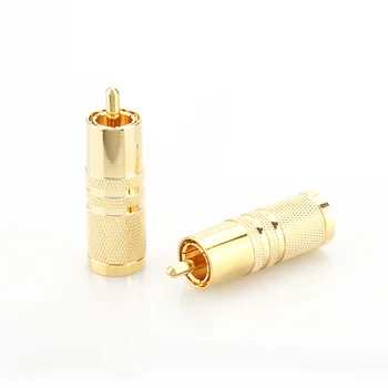 

4pcs hi-end RCA Solder Connector Plug hifi audio RCA interconnects Audio Cable jack RCA plug